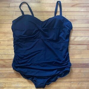 NWOT Sz 26w Lands End Black Swimsuit